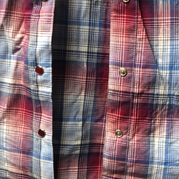 Vintage NWT Wrangler Blues Sleeveless Western Snap Up Shirt - Picture 5 of 7